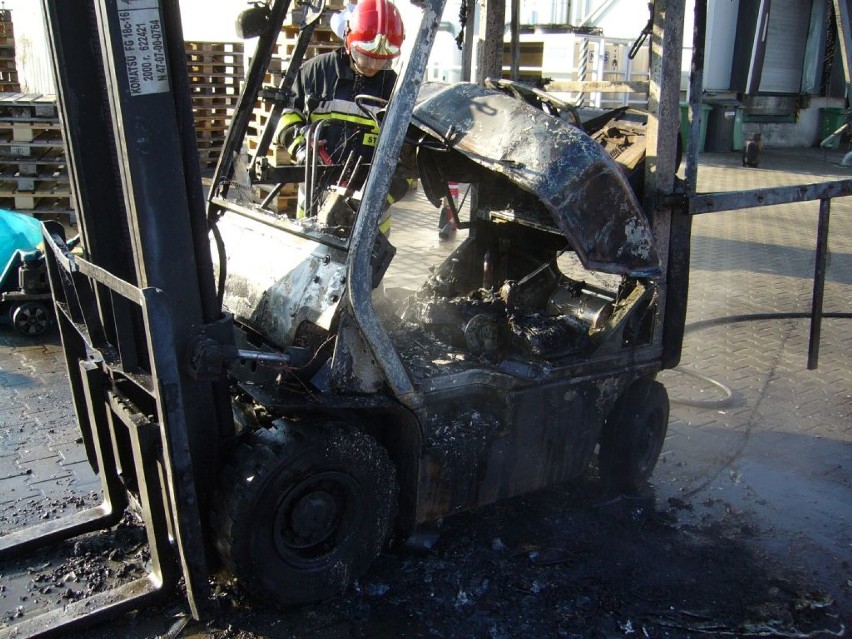 Pożar Kawowa Żory: Palił się wózek widłowy na terenie KSSE
