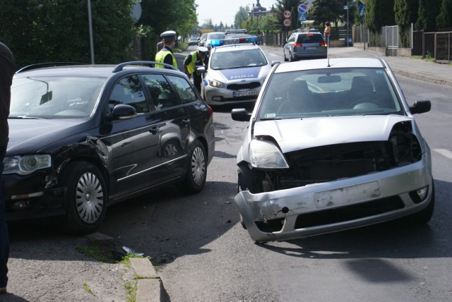 Wypadek na skrzyżowaniu ulic Polnej i Ostrowskiej w Kaliszu