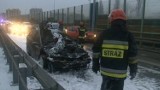 Spalone auto na Bielanach