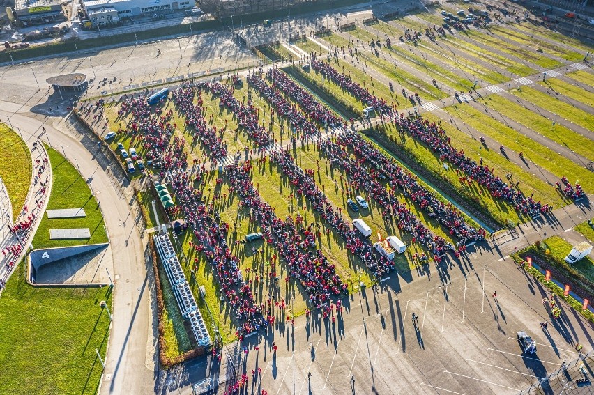 Mikołaje na Motocyklach 2019 z lotu ptaka