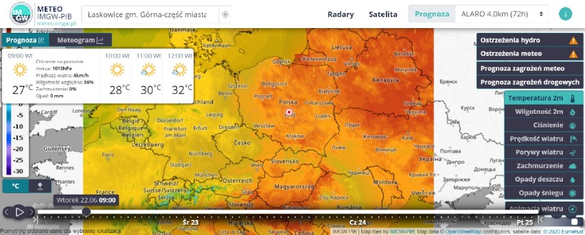 Ostrzeżenie przed burzami z gradem. Nadal upały