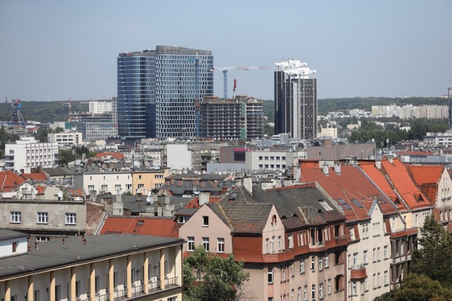 Katowice widziane z kopuły archikatedry