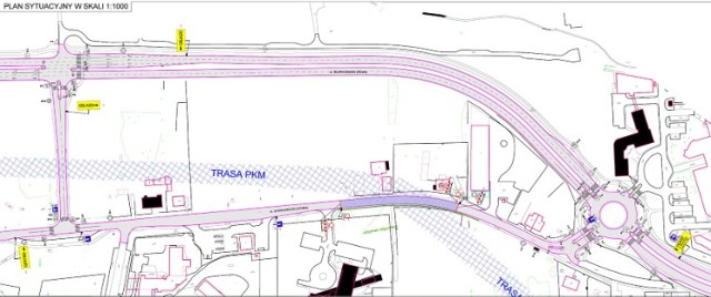 Mapa zmian w organizacji ruchu na ul. Słowackiego