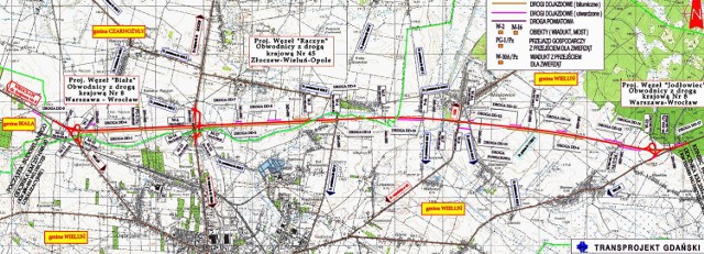 Wzdłuż obwodnicy Wielunia o długości 13,2 km zbudowane zostaną trzy węzły drogowe