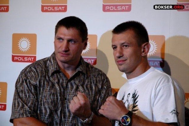 Od lewej: Andrzej Gołota i Tomasz Adamek