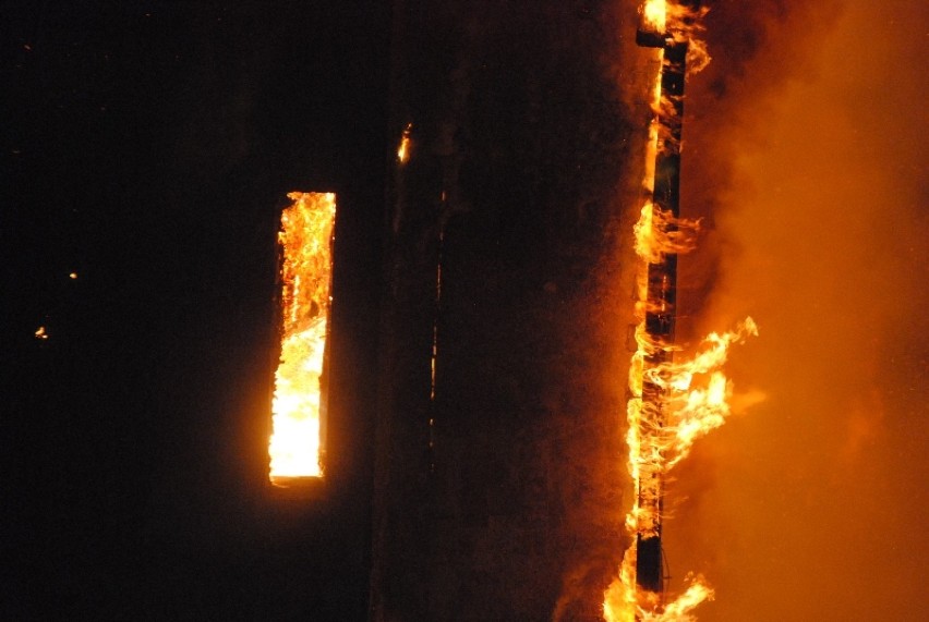 Pożar stodoły w Wonieściu