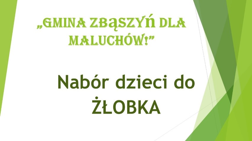 Nabór dzieci do ŻŁOBKA „Gmina Zbąszyń dla maluchów!”