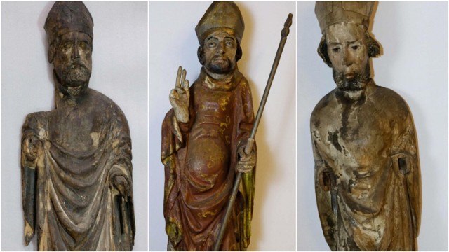 Przekazane do konserwacji rzeźby biskupów stanowią cenny przykład sakralnej sztuki gotyckiej