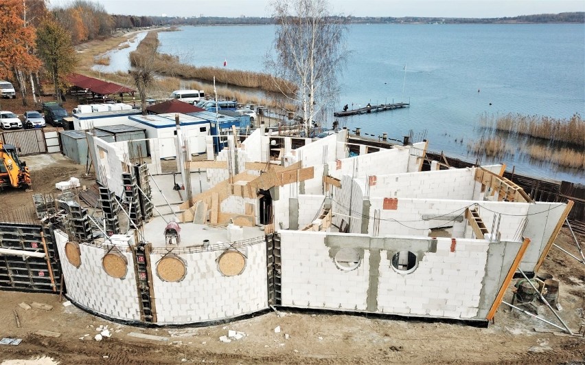 Baza Nurkowa LOK Machów Jezioro Tarnobrzeskie w budowie