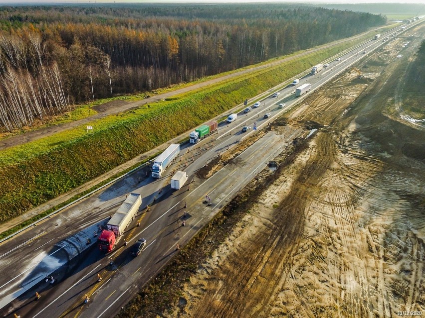 Tak wygląda plac budowy autostrady A1, między Częstochową i...