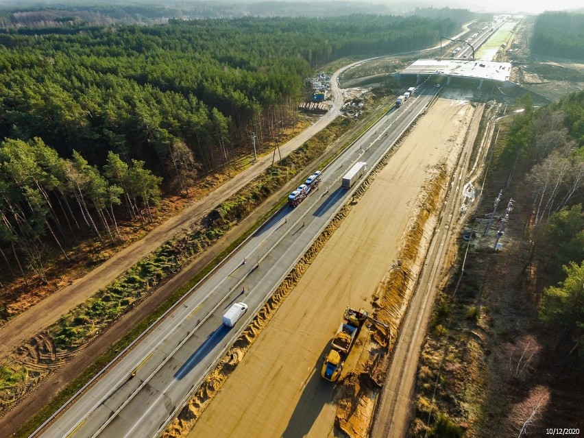 Tak wygląda plac budowy autostrady A1, między Częstochową i...