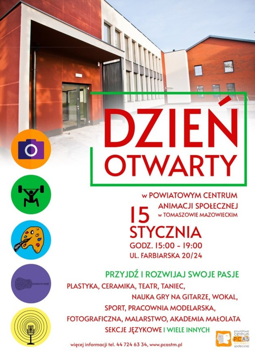 Powiatowe Centrum Animacji Społecznej już działa w nowej siedzibie przy ul. Farbiarskiej w Tomaszowie [ZDJĘCIA]