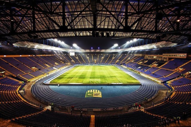 Fotografia ilustracyjna: stadion w Charkowie, na którym odbyć ma się pierwszy mecz Euro 2012 na Ukrainie.