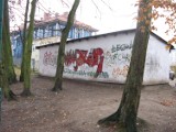 Policjanci z Kartuz zatrzymali nastolatków, którzy malowali graffiti na ścianach szkoły