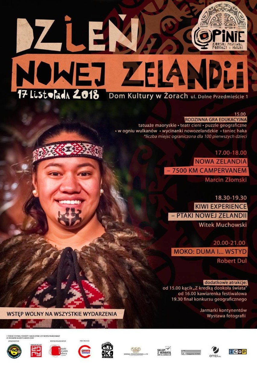 Spotkanie z Nową Zelandią w Żorach. MOK zaprasza na Festiwal "Opinie"
