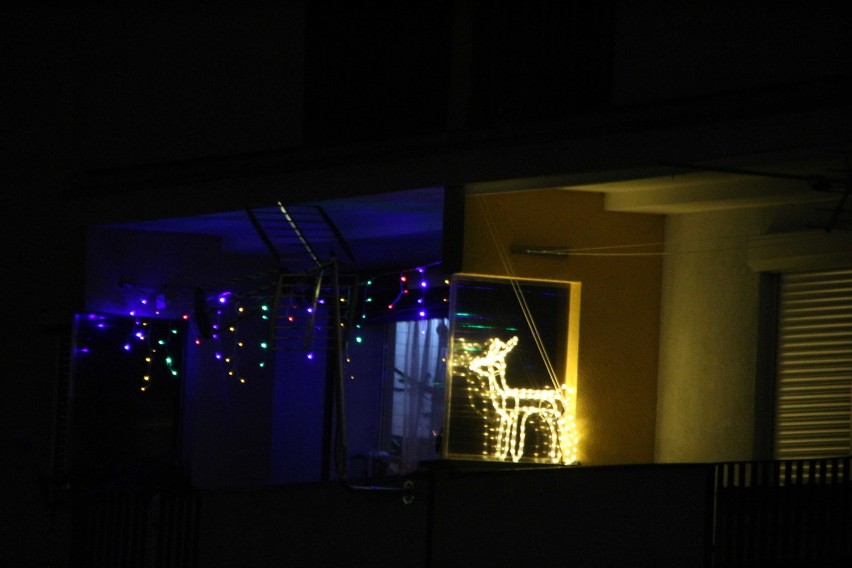 Podświetlone domy we Wschowie i Siedlnicy