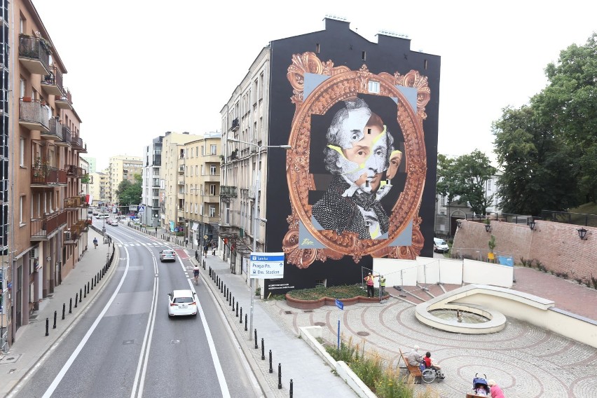 Nowy mural w Warszawie. Wizerunek Fryderyka Chopina pojawił się na ścianie czteropiętrowej kamienicy [ZDJĘCIA]