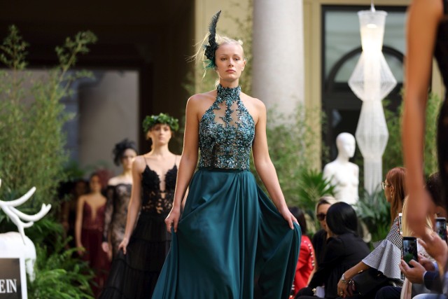 Elżbieta Dominiak, kaliska projektantka sukien, pokazała swoją kolekcję w Mediolanie