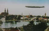 Zeppelin nad opolskimi miastami. Po wielkim sterowcu pozostały zdjęcia i widokówki