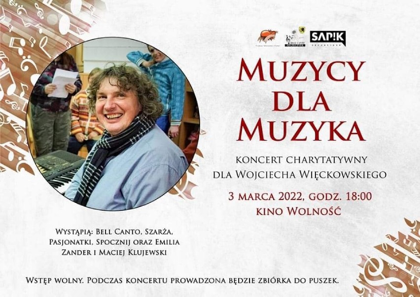 Koncert na rzecz Wojtka w szczecineckim kinie. Można pomóc w leczeniu muzyka 