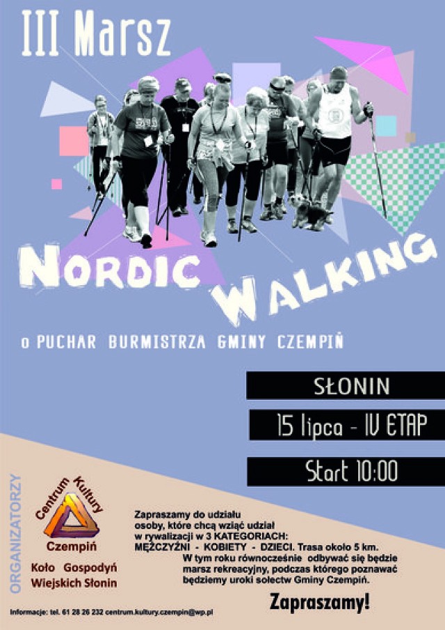 III Marsz Nordic Walking w Czempiniu