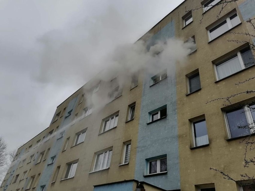 Pożar mieszkania na Kurdwanowie