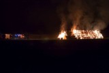 Pożar w Komornikach. Ktoś podpalił duży stóg siana [ZDJĘCIA]