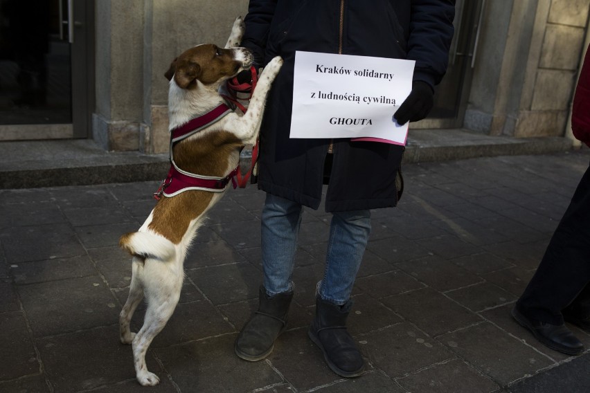 Kraków. Protest przeciwko ludobójstwu w syryjskiej Ghucie