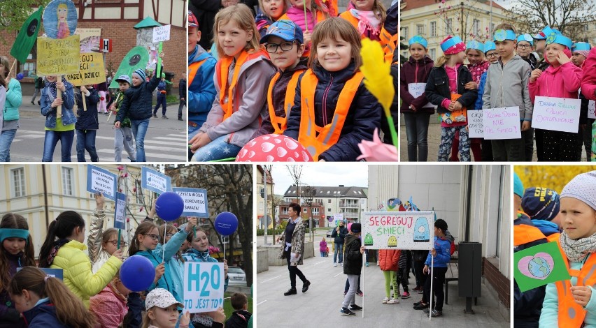 Dzieci z SP nr 2 przeszły ulicami Pruszcza Gdańskiego. Marsz Ekologiczny z okazji Międzynarodowego Dnia Ziemi [ZDJĘCIA]