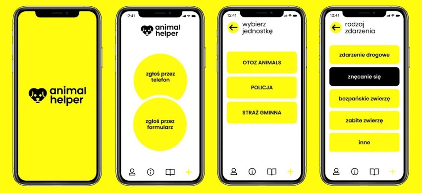 Aplikacja Animal Helper będzie posiadać prosty interfejs i...