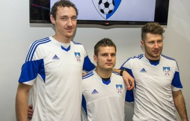 Szymon Gruca (pierwszy z prawej) w czasach, gdy występował na Słowacji w barwach drużyny z Popradu