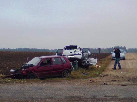 Śmiertelny wypadek na trasie Trzcianne - Mroczki