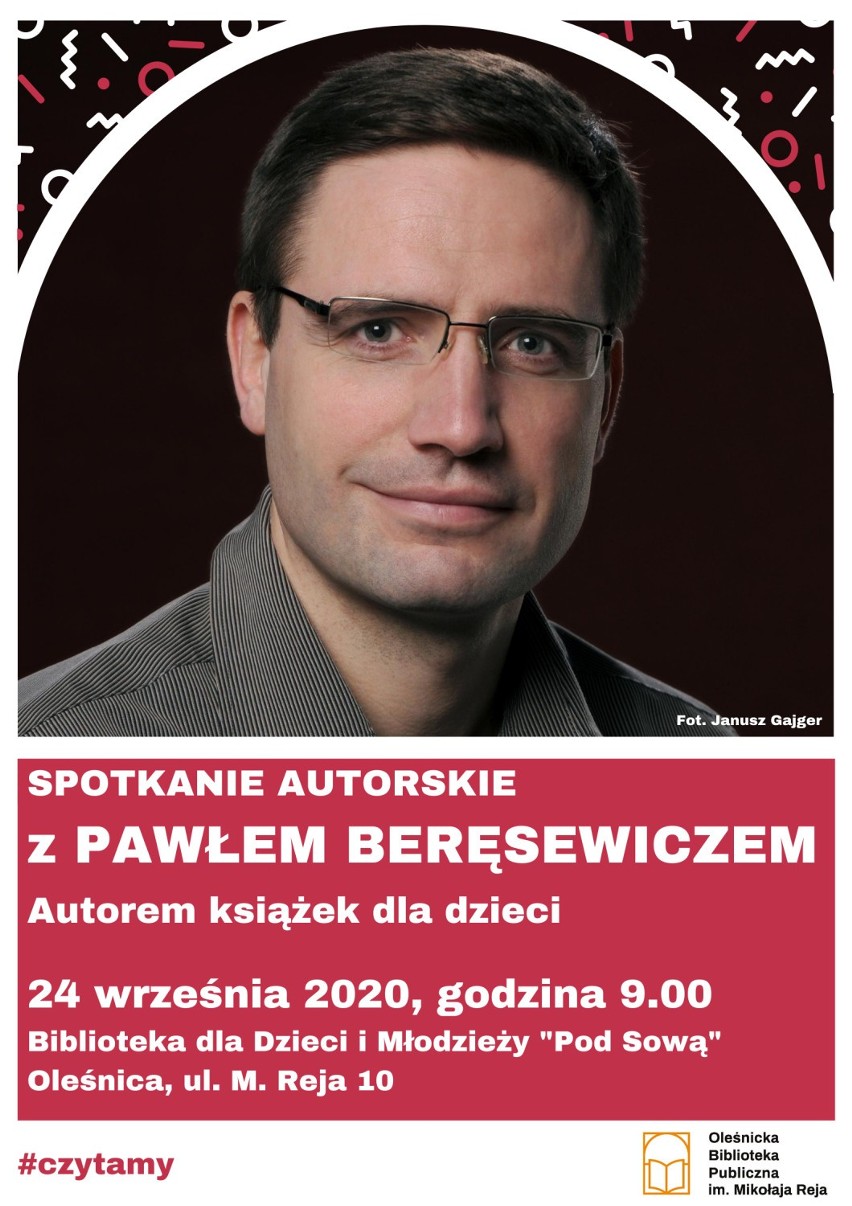 Paweł Beręsewicz spotka się wkrótce z czytelnikami w oleśnickiej bibliotece 