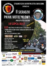 II Sieradzki Piknik Motocyklowy odbędzie się w niedzielę 16 lipca. Będzie zabawa i pomoc dzieciom