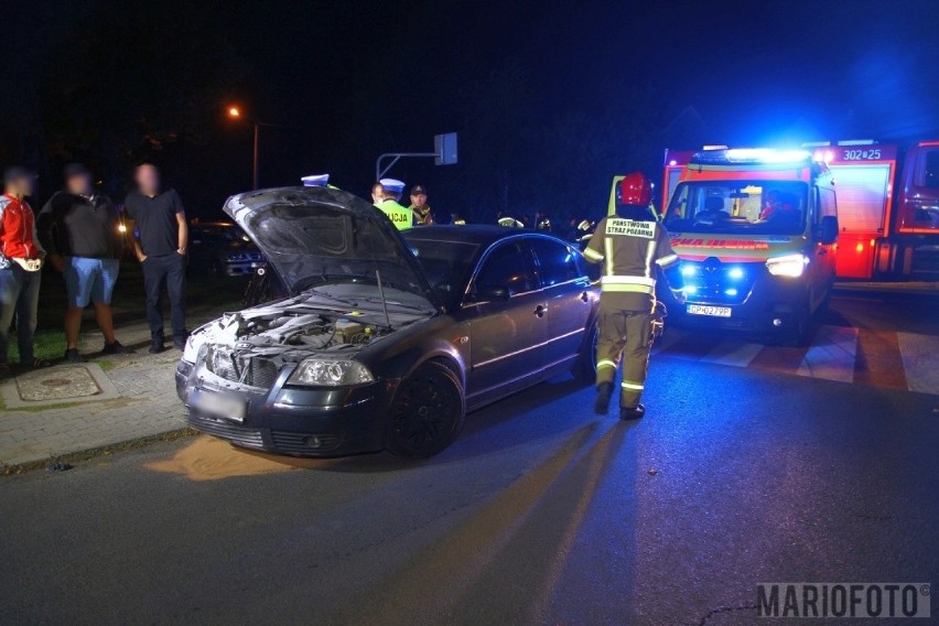 Wypadek w Opolu przy ul. Prószkowskiej. Zderzyły się trzy samochody, jedna osoba ranna