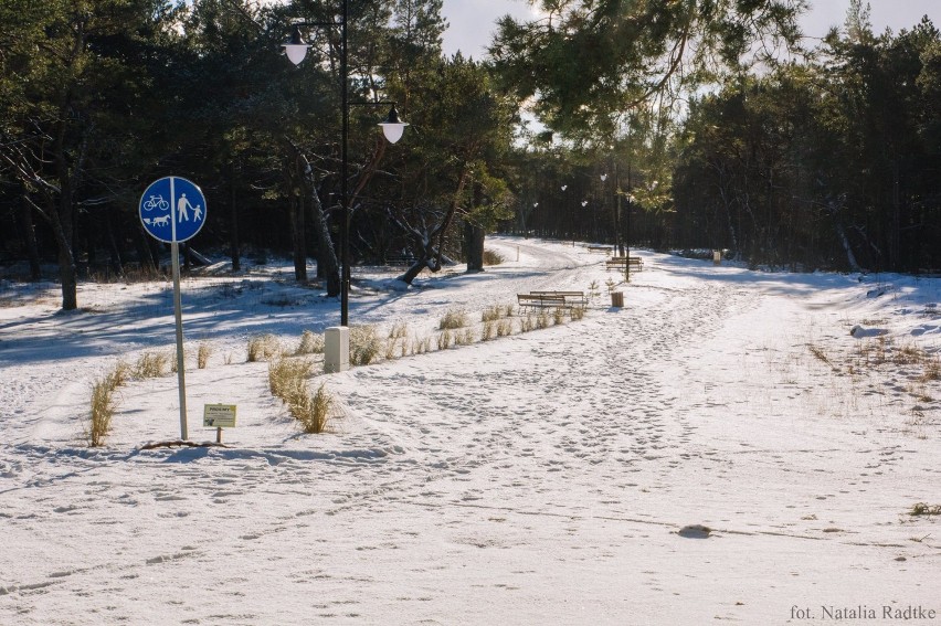 Śnieżna zima w gminie Krokowa