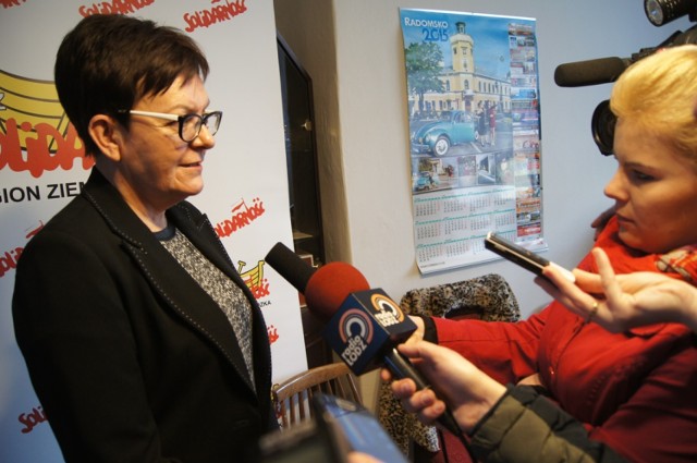 Anna Kaurzel, przewodnicząca Podregionu Radomsko NSZZ „Solidarność”.