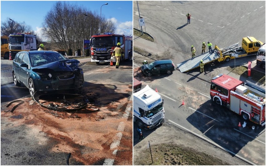 Wypadek w Starym Brześciu na drodze krajowej numer 62