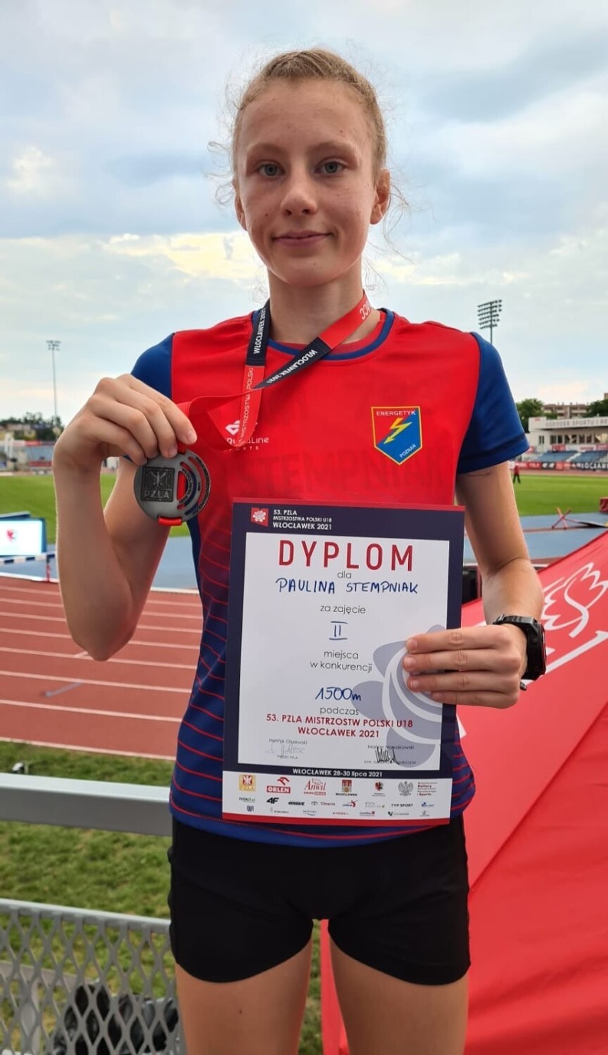 Koźmin Wlkp. Paulina Stempniak wicemistrzynią Polski w biegu na 1,5 km U-18