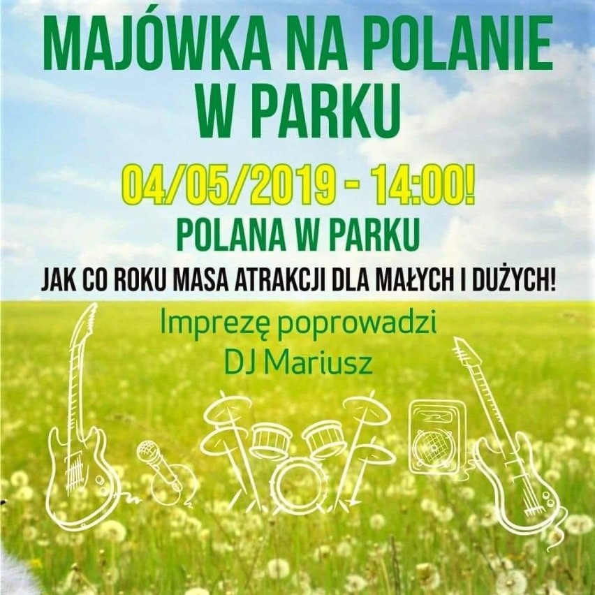 Majówka na polanie w parku w Uniejowie już w sobotę