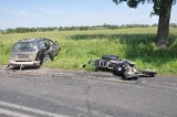 Śmiertelny wypadek motocyklisty w Moszczonnem koło Kikoła [aktl. zdjęcia]