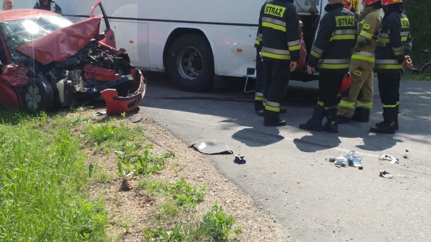 Wypadek w Kłobucku przy drodze na Rybno