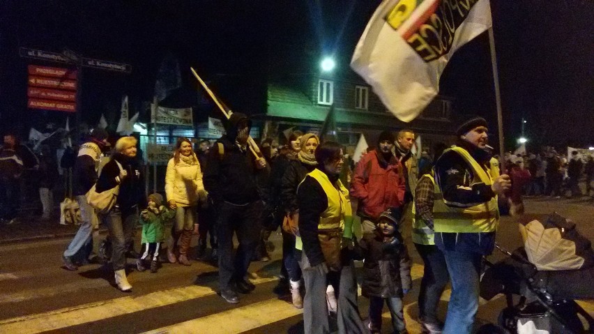Bytom : Marsz radości i zwycięstwa - mamy kopalnię! Koniec strajku w KWK Bobrek-Centrum