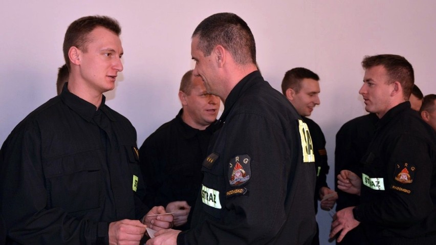 Wigilijne spotkania w komendzie straży i policji w Radomsku [ZDJĘCIA] 