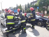 Wypadek na ul. Sieradzkiej w Wieluniu. 3-miesięczne dziecko trafiło do szpitala [FOTO]