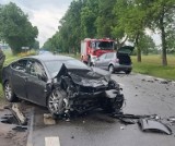 Wypadek w Sieluniu na DK 61. Zderzenie dwóch samochodów osobowych, są ranni
