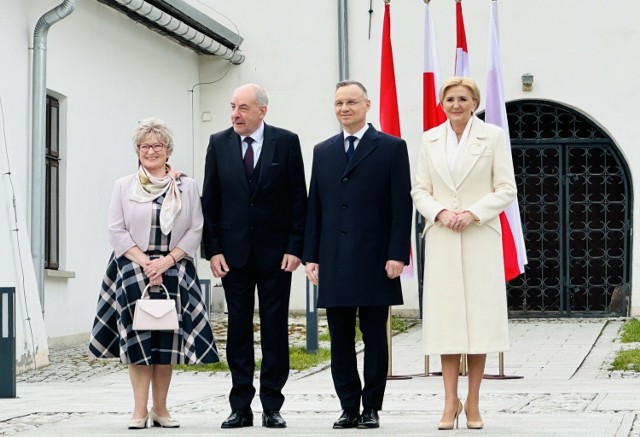 Prezydent Andrzej Duda wraz z małżonką w Stary Sączu