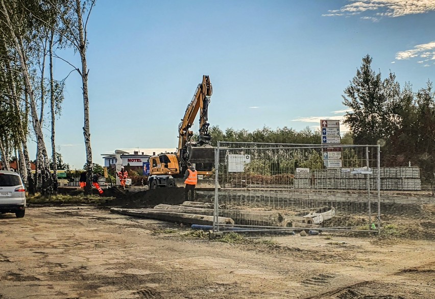 Remont ulicy Szybowników w Lesznie, paździenik 2020