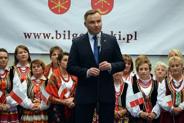 Biłgoraj. Prezydent Andrzej Duda spotkał się z mieszkańcami powiatu. Zobacz zdjęcia