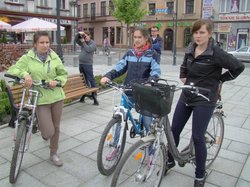 Pikieta rowerzystów na ulicach Wadowic i Placu Jana Pawła II